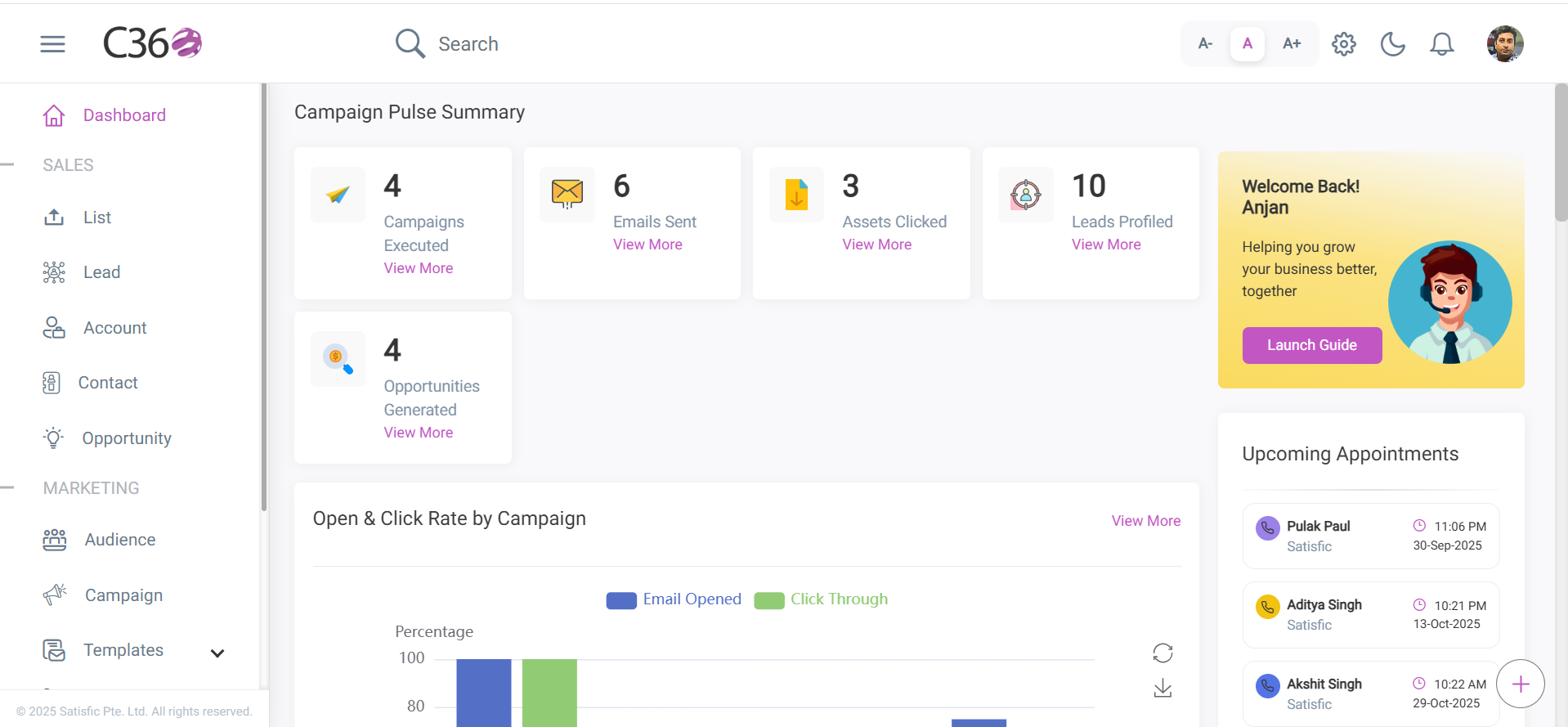 Launch Guide Button on Homepage