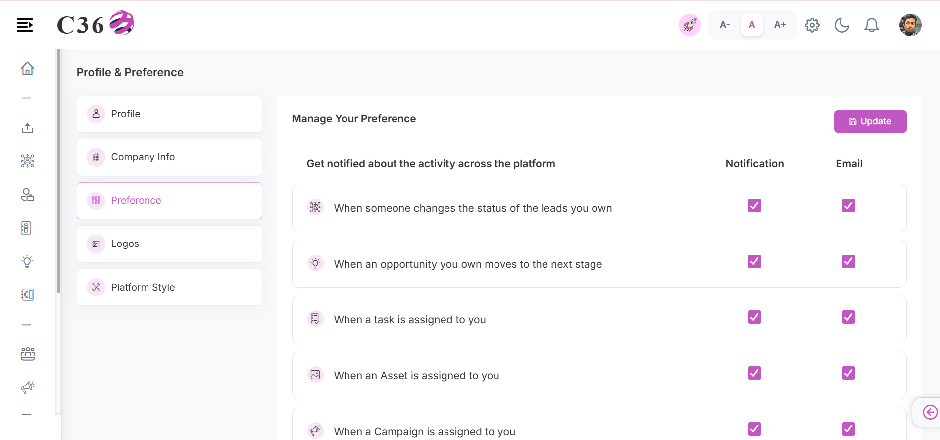 Notification Settings